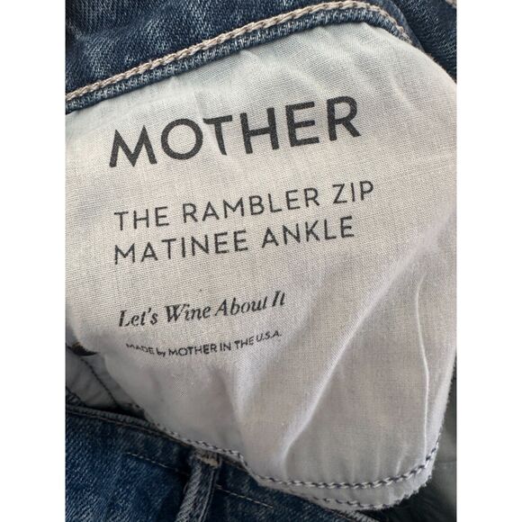 MOTHER The Rambler Zip Matinee Ankle In Let's Wine About It Size 29 - Picture 8 of 11